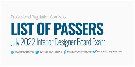 Result July 2022 Interior Designer Board Exam Passers
