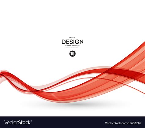 Abstract Red Wavy Lines Royalty Free Vector Image