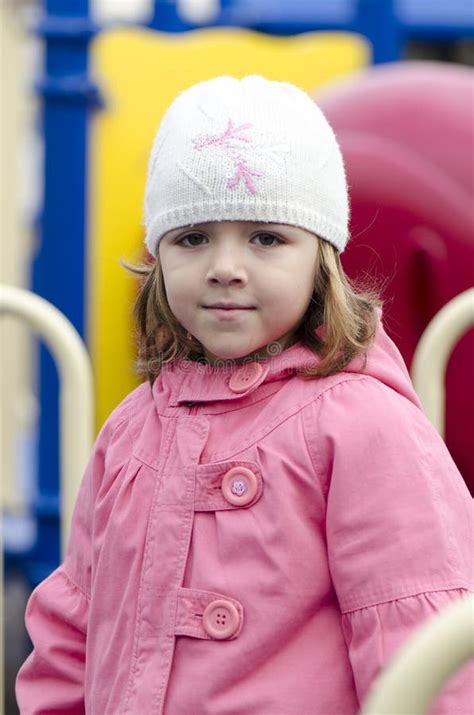 Small Girl Wearing A Pink Coat Stock Photo Image Of Girl Female