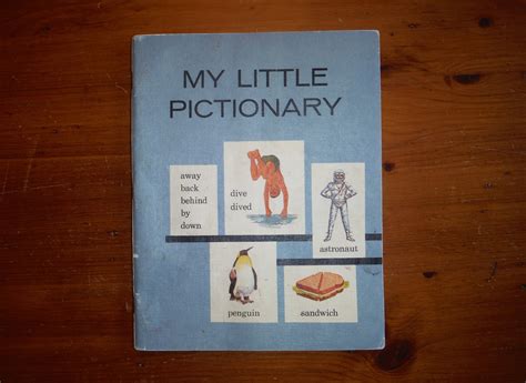 Vintage Childs My Little Pictionary Book 1970s Etsy