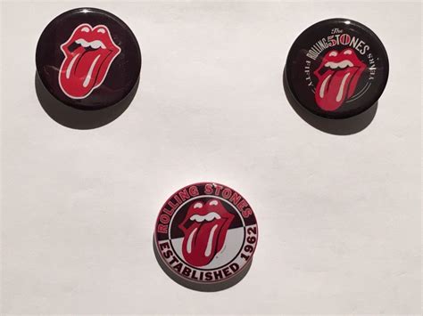 The Rolling Stones Set Of 3 Pin Badges Rolling Stones Stone Stone