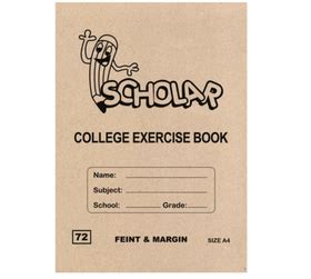 Scholar A4 College Exercise Books 72 Pg Feint Margin Pack Of 10