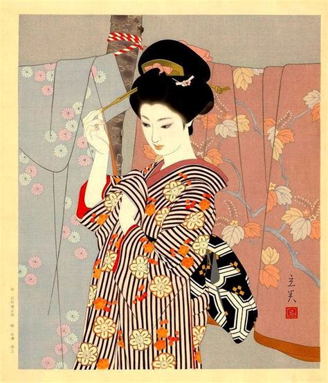 Traditional Japanese Painting Geisha At Explore Collection Of Traditional