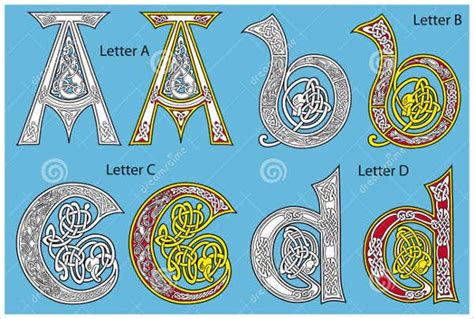 Celtic Alphabet Letters Clip Art