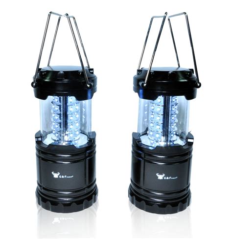 2 Pack Of Water Resistant Portable Ultra Bright Led Lantern Flashlight