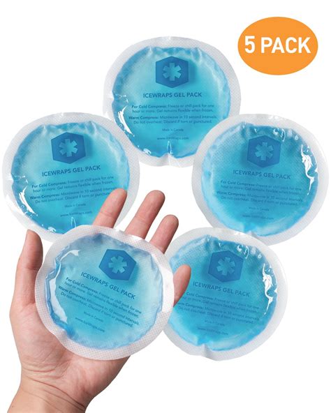 Round Reusable Gel Ice Packs With Cloth Backing Great For Wisdom