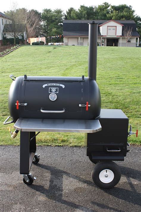 Barrel charcoal grill with smoker. Meadow Creek TS70P Barbecue Smoker | Barbecue smoker, Bbq ...