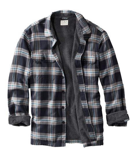 Mens Fleece Lined Flannel Shirt Traditional Fit