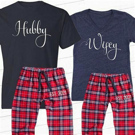 Coupleactivities Couple Pajamas Mrs Shirt Hubby Wifey