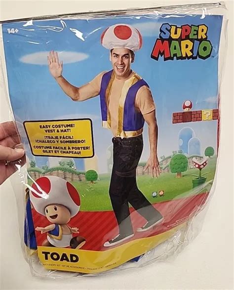 Disguise Super Mario Bros Adult Toad Halloween Costume Accessory Kit