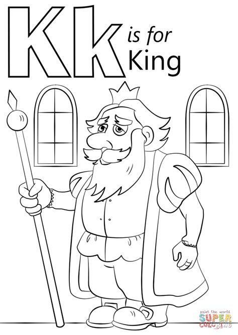 Letter K Is For King Coloring Page Free Printable Coloring Pages