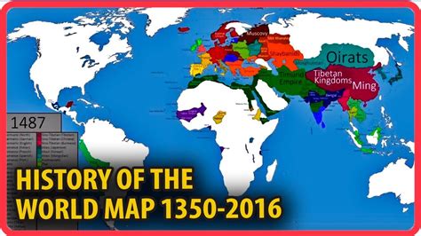 History Of The World Map Changes From 1350 2016 Youtube