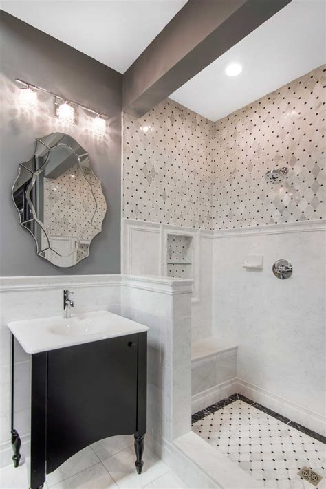 50 Ceramic Tile Statement Wall In Shower Rug Focus