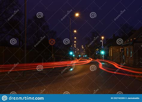 Urban Long Exposure Traffic Light Trails Stock Image Image Of Traffic