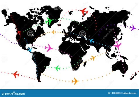 Vluchten Wereldwijd Stock Illustratie Illustration Of Achtergrond