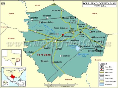 Fort Bend County Map Map Of Fort Bend County Texas