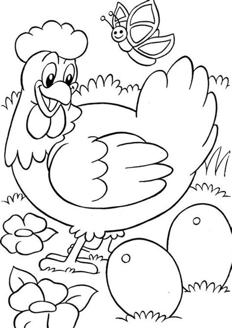 Free & Easy To Print Chicken Coloring Pages - Tulamama Chicken Coloring