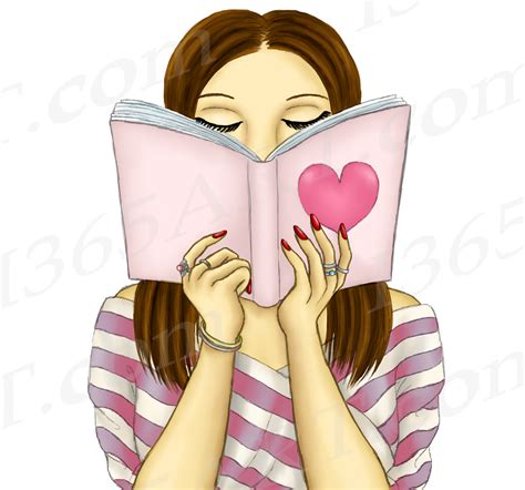 Brunette Woman Reading Clipart Girl Reading Book Png I 365 Art