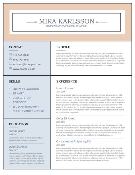 Free Cv Templates For Microsoft Word To Download