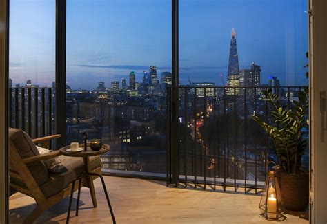 View Of The City Of London From Luxury Apartment Building Two Fifty One