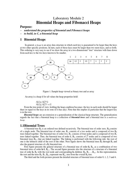 Lab 2 Binomial Heaps And Fibonacci Heaps Pdf Algorithms And Data