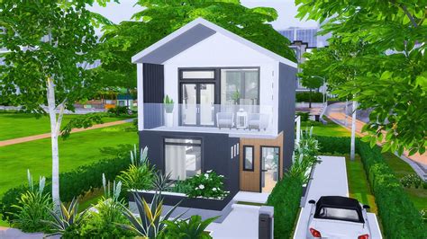 Luxurious Tiny Loft House 🖤 L The Sims 4 L Speed Build L No Cc Youtube