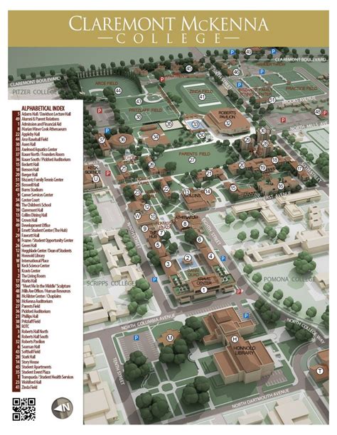Cmc Campus Maps Claremont Mckenna College With Printable Aerial Maps