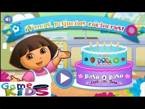 Juegos de cocinar con dora. Dora cocina Tarta en español - YouTube