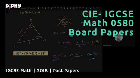 Cie Igcse Math 0580 Pre Board And Board Papers 058042fm18 Part