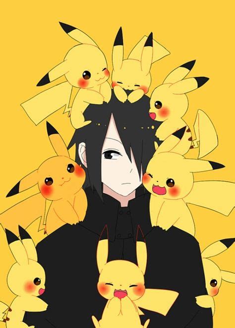 Sasuke And Pikachu Artist 皮卡晴 Naruto Wallpapers Naruto Fusión