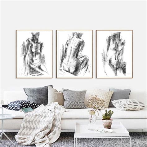 Set Of Wall Art Prints Black And White Prints Bedroom Wall Etsy