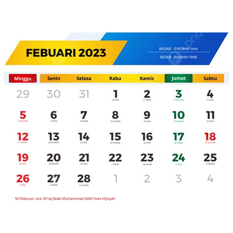 Gambar Kalender Februari 2023 Lengkap Dengan Tanggal Merah Cuti Bersama