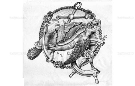 Once a sailor crossed the equator, he earned the right to get a turtle inked on his body. Image result for sailor anchor tattoos | Sea turtle tattoo ...