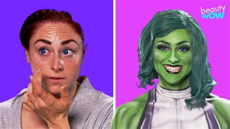 She Hulk Body Paint Transformation Marvel Cosplay Makeup Youtube