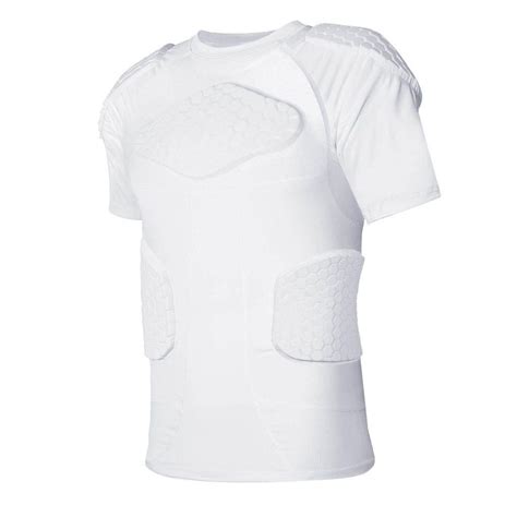 Tuoy Mens Padded Compression Shirt Protective Shirt Rib Chest