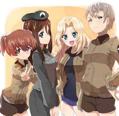 Kay Alisa Naomi And Megumi Girls Und Panzer Drawn By Hitoshisuda