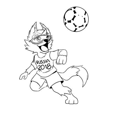 Leuk voor kids kleurplaatEen hoge bal op Zabivaka Voetbal