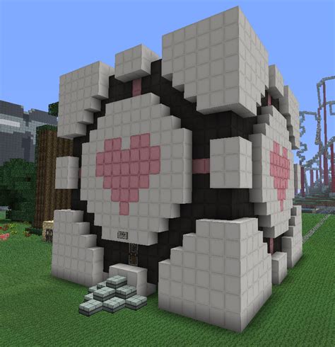Minecraftcompanion Cube House By Kawaii Panda San On Deviantart