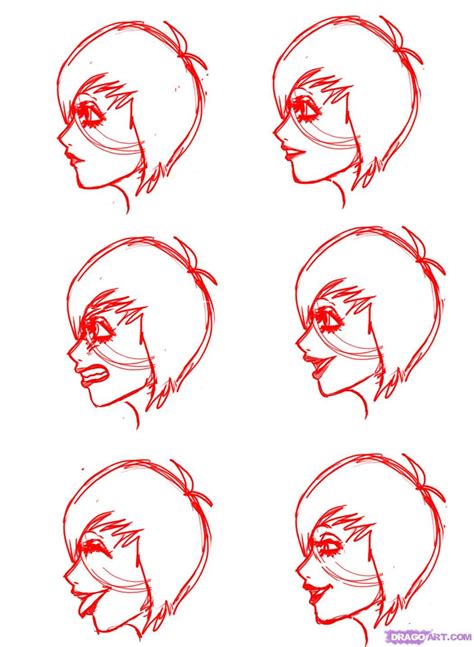 How To Draw Profile Faces And Mouths Side View Step By Step Drawing