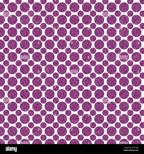Pink Glitter Polka Dots On White Background Pattern Lots Of Sparkle And Bling In A 12x12