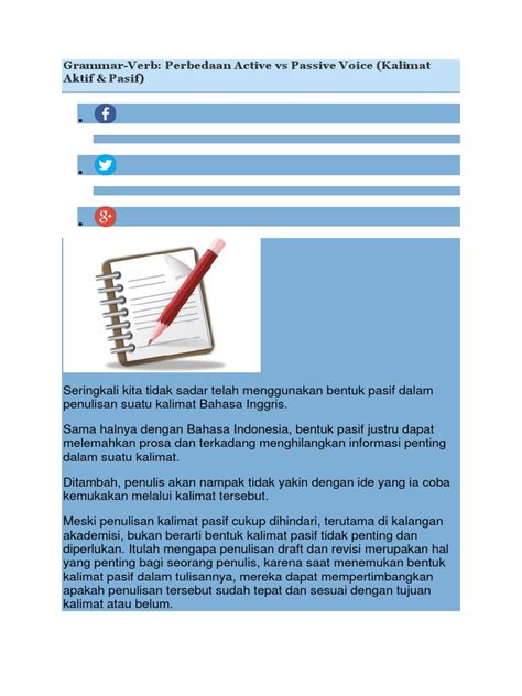 I don t have credit card (aku tidak memiliki kartu kredit). Contoh Artikel Kalimat Pasif Dalam Bahasa Inggris ...