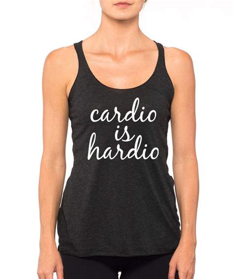 Etsy Cardio Is Hardio Womens Tank Top Workout Tank Gym Tank Funny
