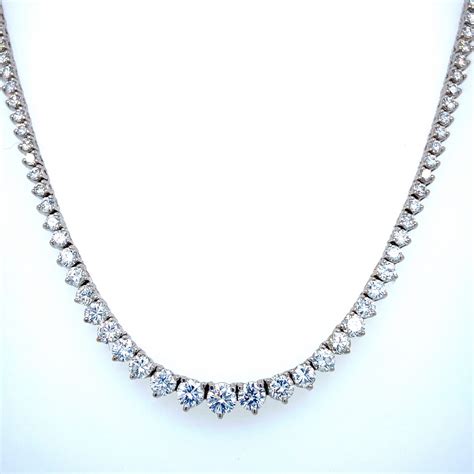 Riviera Necklace With Diamonds In White Gold Jewelry By Designs