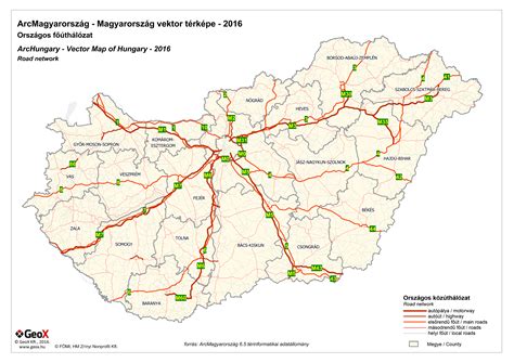 Magyarország közigazgatási térképe magyarország megyéi, járásai. Vector map of Hungary | GeoX