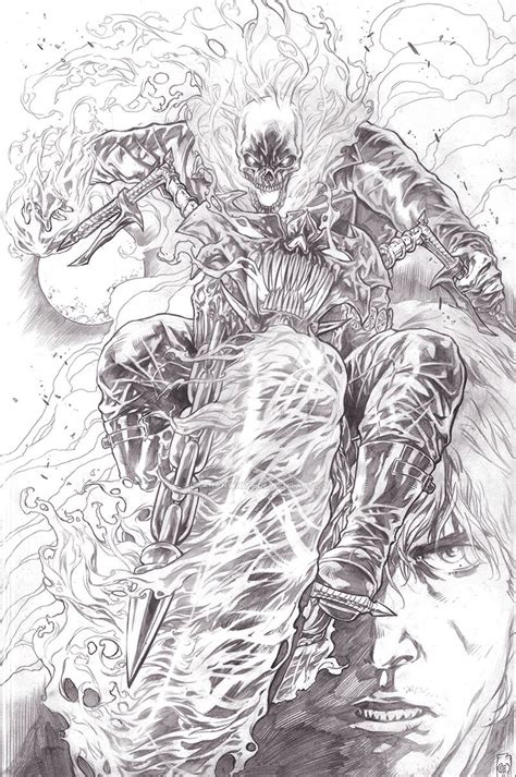 Ghost rider zero character design original art. Ghost Rider by Caanan White | Ghost rider drawing, Marvel ...