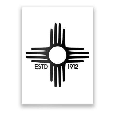 New Mexico State Flag Zia Symbol Poster Teeshirtpalace