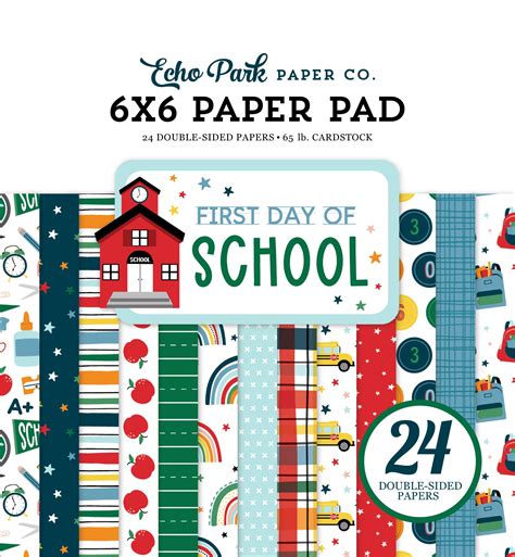 First Day Of School Paper Pad 6x6 793888046962