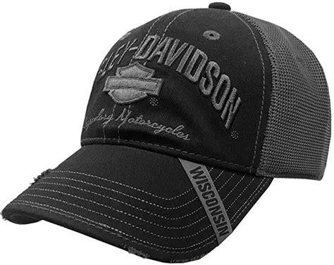 Harley Davidson Men S Baseball Cap H D Bar Shield Mesh Hat Black