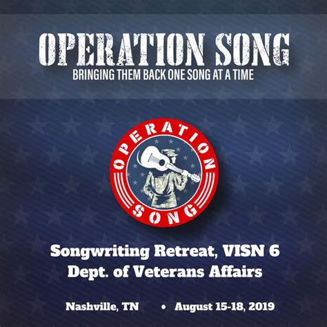 Dept Of Veterans Affairs Retreat Visn 6 August 2019 Operation Song