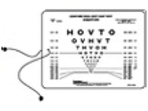 HOTV Eye Test Chart For Near Distance Single Sided From Precision